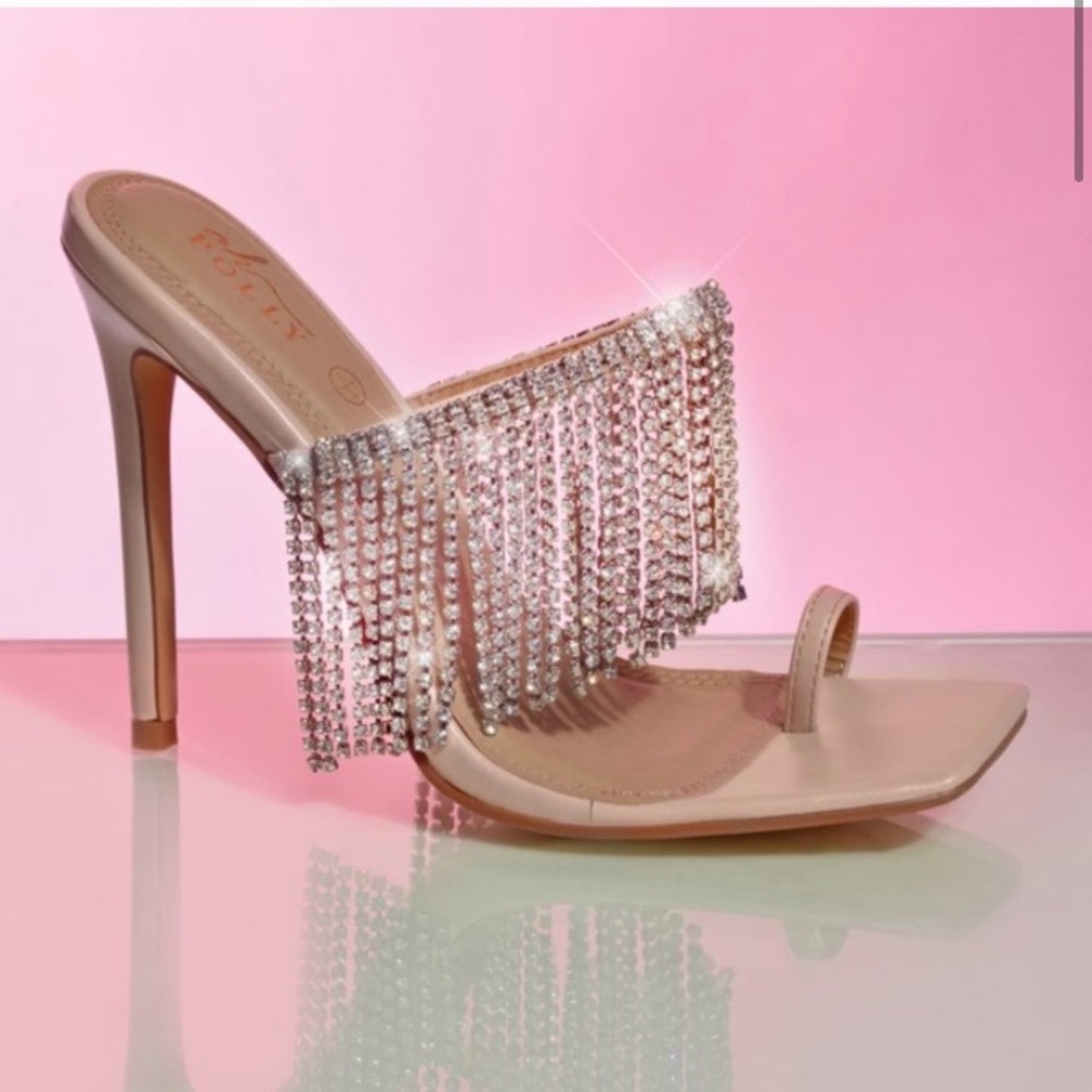 Oh Polly After Midnight embellished mule heels